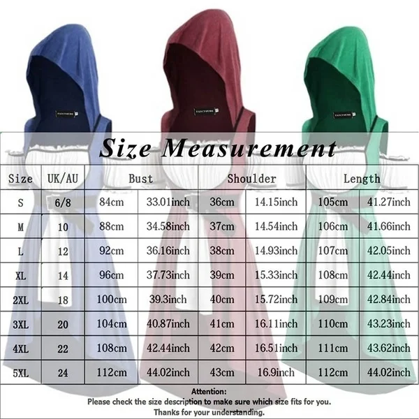 New Arrival Women Fashion Medieval Renaissance Dress Halloween Cosplay Costume Vintage Dress Short Sleeve Slim Waist Dress Hooded Fake Two Piece Dress With Belt (2)