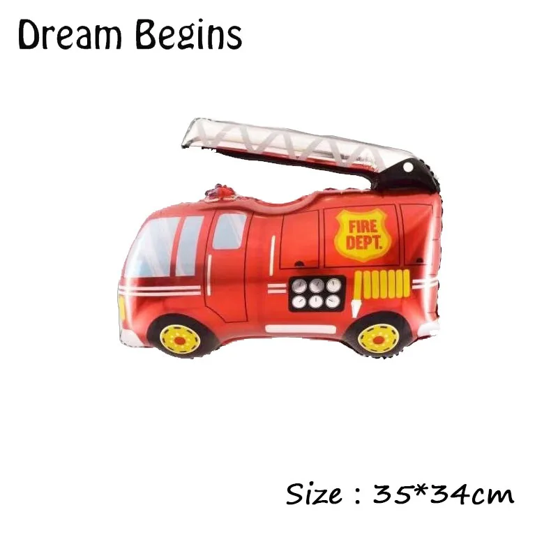 ДБ 5 шт. в партии, мини-Автоцистерна, самолет, поезд, полицейский, школьный автобус, пожарная машина, автомобиль для мальчиков, игрушки, праздничное украшение для дня рождения, воздушный шар - Цвет: Mini-fire truck 5pcs