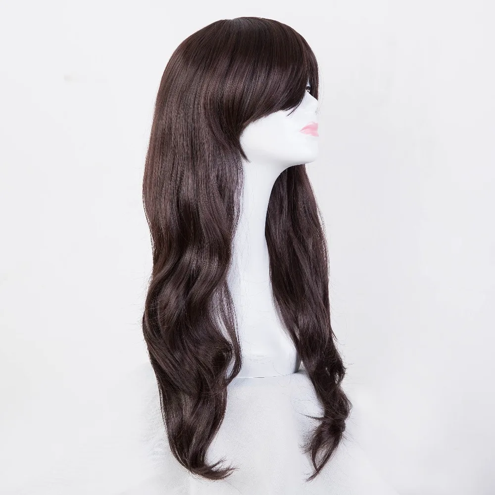 Синтетический парик Fei-Show термостойкий 2" длинные волнистые светло-коричневый карнавальный парик костюм для косплея на Хеллоуин женский парик