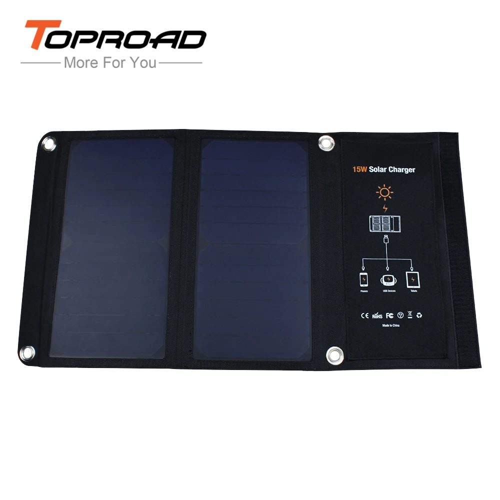 TOPROAD 15 W портативное солнечное зарядное устройство складная солнечная панель
