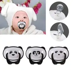 Симпатичные панды соски пустышка соски Детские еда класс полипропилен силикон пустышка малыша Ортодонтические соски с зубное кольцо