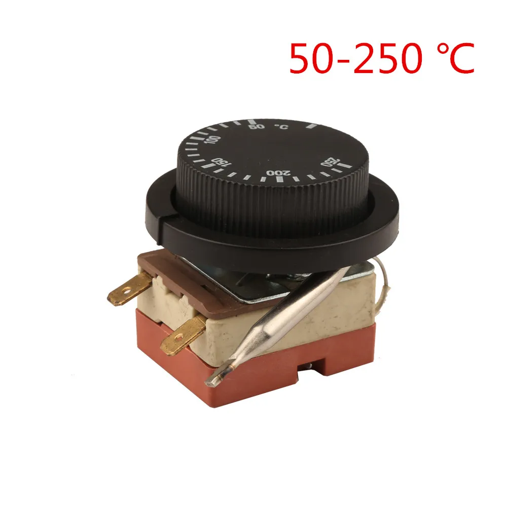 

50-250 Degree Celsius Two Feet Tempering Switch 2-Pin Temperature Controller Dial Capillary Thermostat Normally Closed