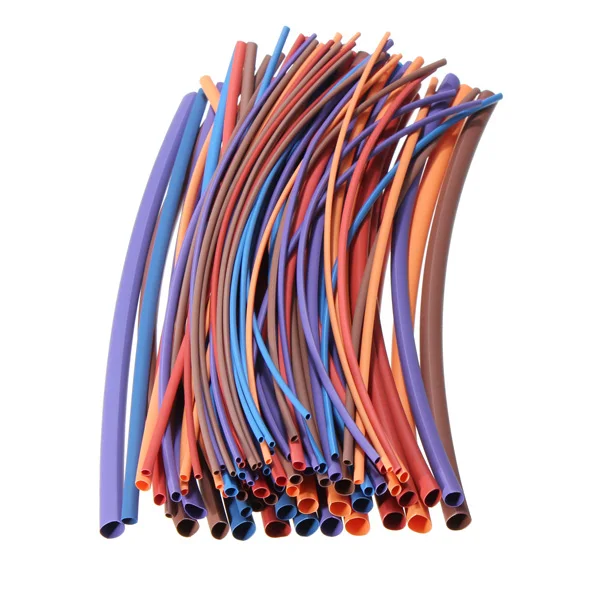 80pcs Assortment Ratio 2:1 Heat Shrink Tubing Tube Sleeving Wrap 6 Size 5 colour | Обустройство дома