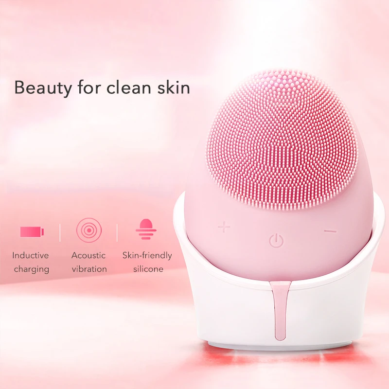 

Powered Facial Cleansing Devices Soft Silicone Facial Cleansing Brush Skin Scrubber Silicone Face Brush