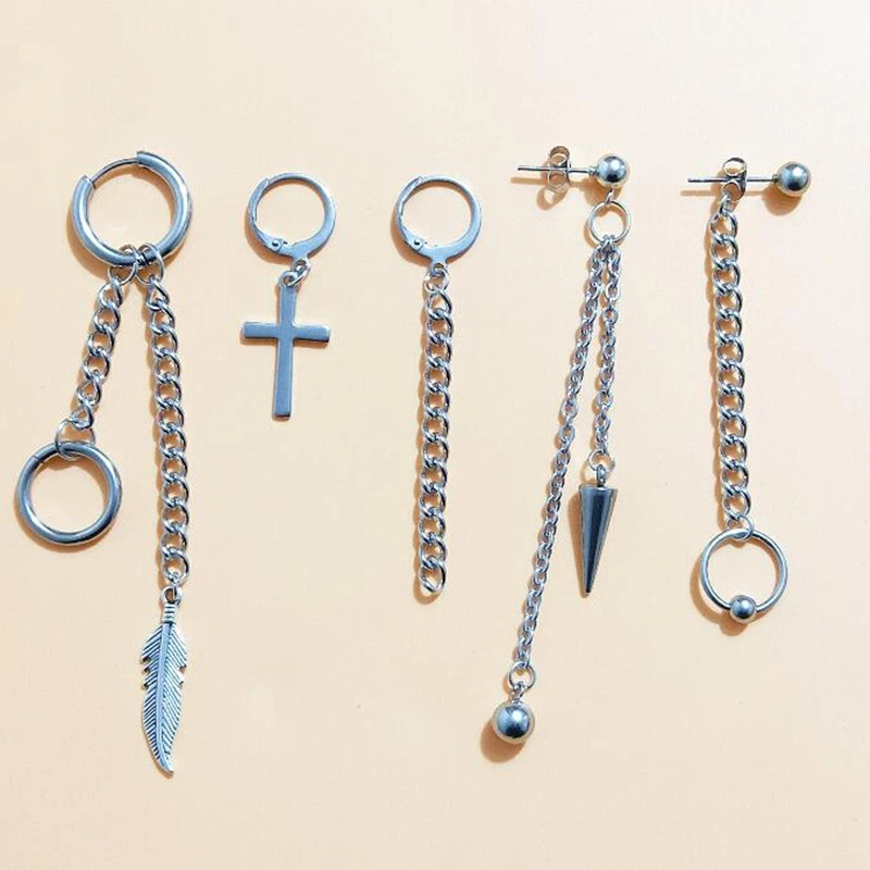 

5 pcs/set Korea KPOP Bangtan Boys Album V DNA Stud Earrings Fashion Jewelry Accessories For Mens Womens Earring 2019 new