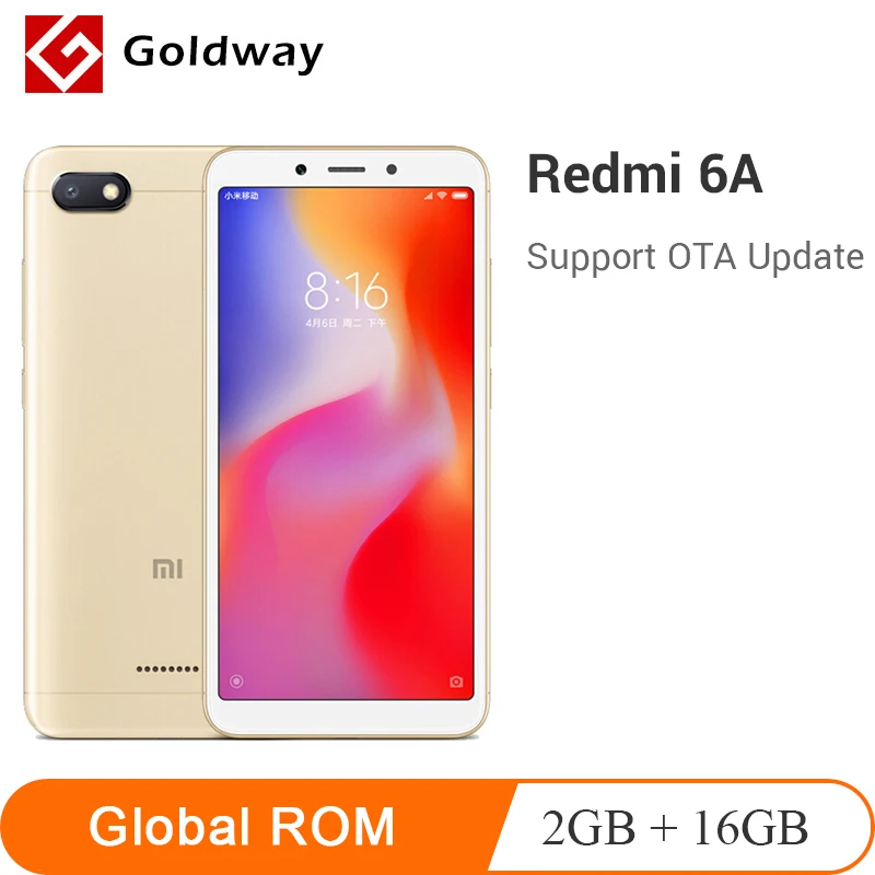 

Global ROM Original Xiaomi Redmi 6A 6 A 2GB RAM 16GB ROM Smartphone 5.45'' 18:9 Full Screen Helio A22 Quad Core 13MP 3000mAh