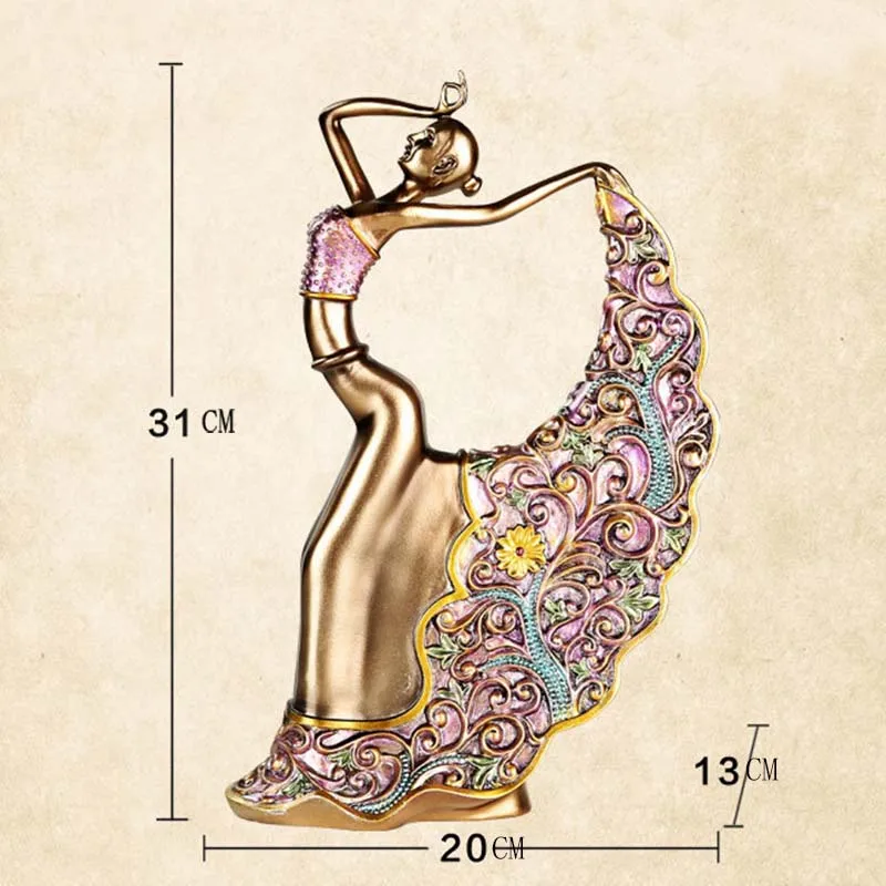 Resin Crafts Dancing Girl Wedding Decoration Figurines Miniatures Ornament Vintage Home Decor Accessories Valentines Day Gifts (6)