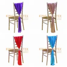 Элегантный шелк льда шифон Chiavari стул створки крышка стула включает пряжку для банкета свадьбы отеля события украшения