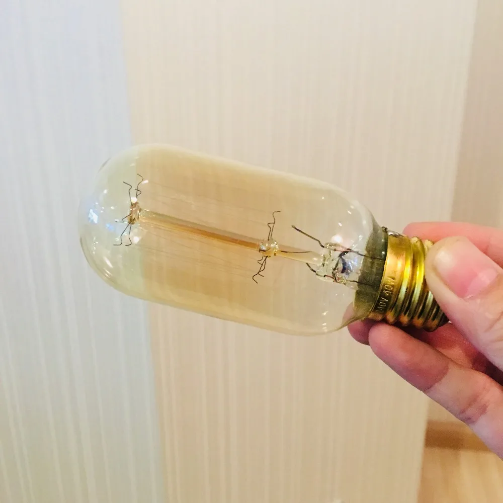 

Cheerhuzz Retro Lamp E27 Vintage Edison Filament Light 110v 220v Incandescent Bulb T45 Lamps For Home Decor Indoor Lighting Bulb