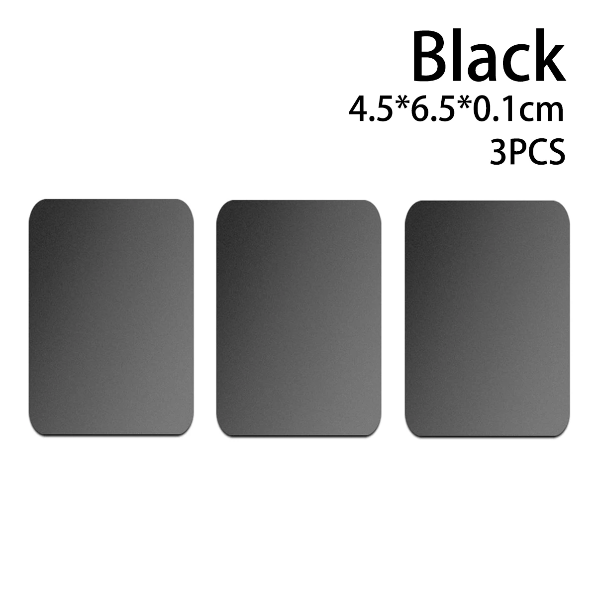 Car Magnetic Bracket Metal Plate Car Disk Magnet Plate Ultra-Thin Sticker Magnetic Phone Bracket GPS Universal Accessories - Цвет: Black Square 3pieces