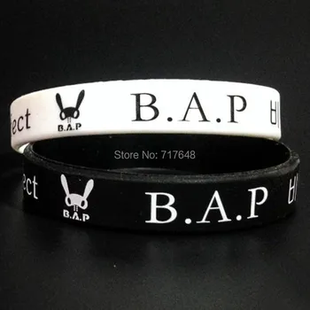 

100pcs KPOP BAP Wristband Silicone Bracelets free shipping by ePacket