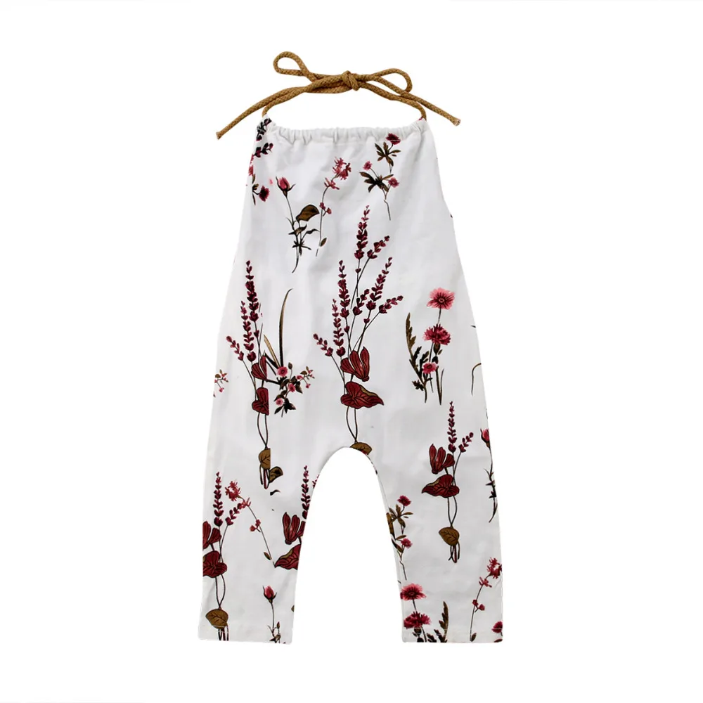 

Newborn Kids Baby Girls Floral Strap Halter One-Pieces Romper Jumpsuit Outfits Sunsuit baby clothing