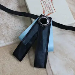 Британский лента воротник Bowties для мужские и женские воротник рубашки галстуки-бабочки для свадьбы Регулируемый Bowknots Лук шеи галстук