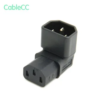 

10pcs/IEC Male C14 to Down up Direction Right Angled 90 Degree IEC Female C13 Power Extension Adapter