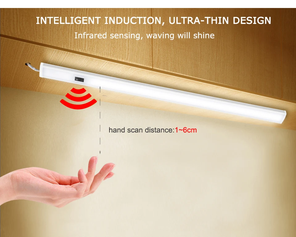 DC 12V Hard LED Bar Lamp For Kitchen Bedroom Wardrobe Closet (6)