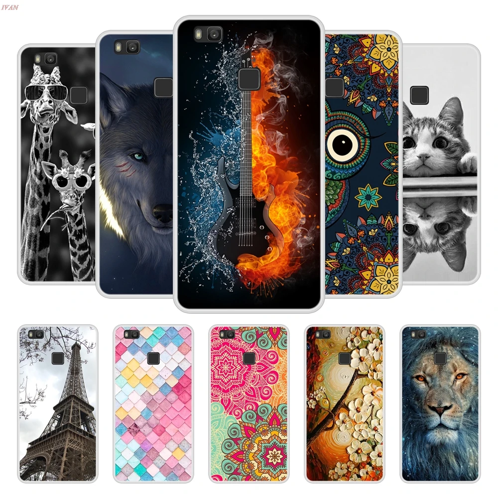 

Case Cover For Huawei P9 lite Soft Silicone TPU Chic Pattern Painted Coque For Huawei P9lite P 9 lite Phone Cases Funda