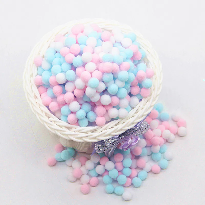 Мини Помпон 8 мм Pom Poms Ponpon многоцветные Pompony ремесла поставки DIY для детской игрушки швейные украшения для дома и свадьбы 20 г