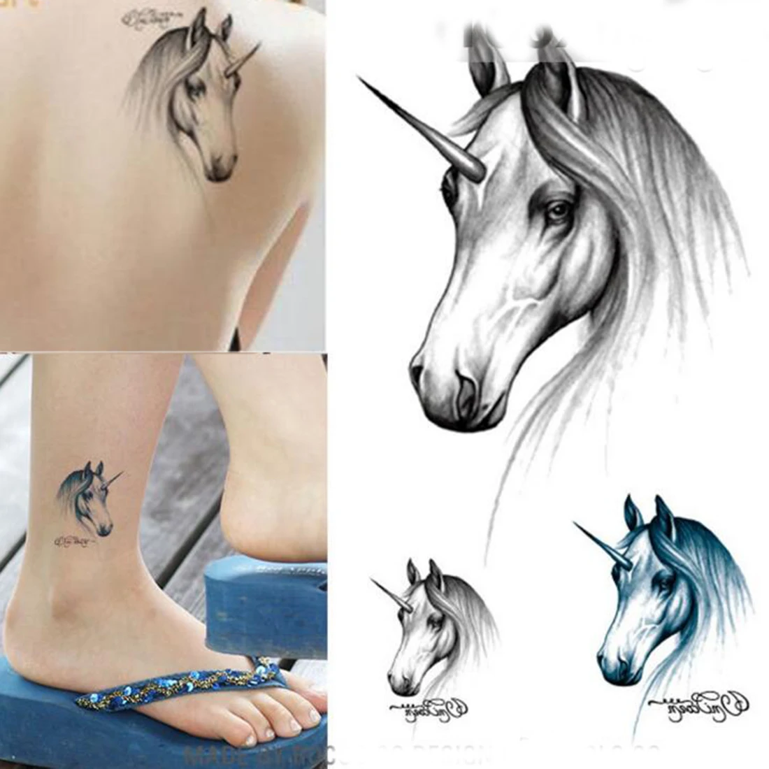 الأزياء 3D المؤقت للماء الوشم ملصق الجسم الفن نقل المياه وهمية الوشم يونيكورن الحصان ل هالوين الساخن بيع الأزياء 3D المؤقت للماء الوشم ملصق الجسم الفن نقل المياه وهمية الوشم يونيكورن الحصان ل هالوين الساخن بيع