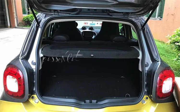 Чехол для Smart Fortwo Forfour 2008-, занавес, перегородка для багажника, перегородка для занавесок, задние стойки, аксессуары для стайлинга автомобилей