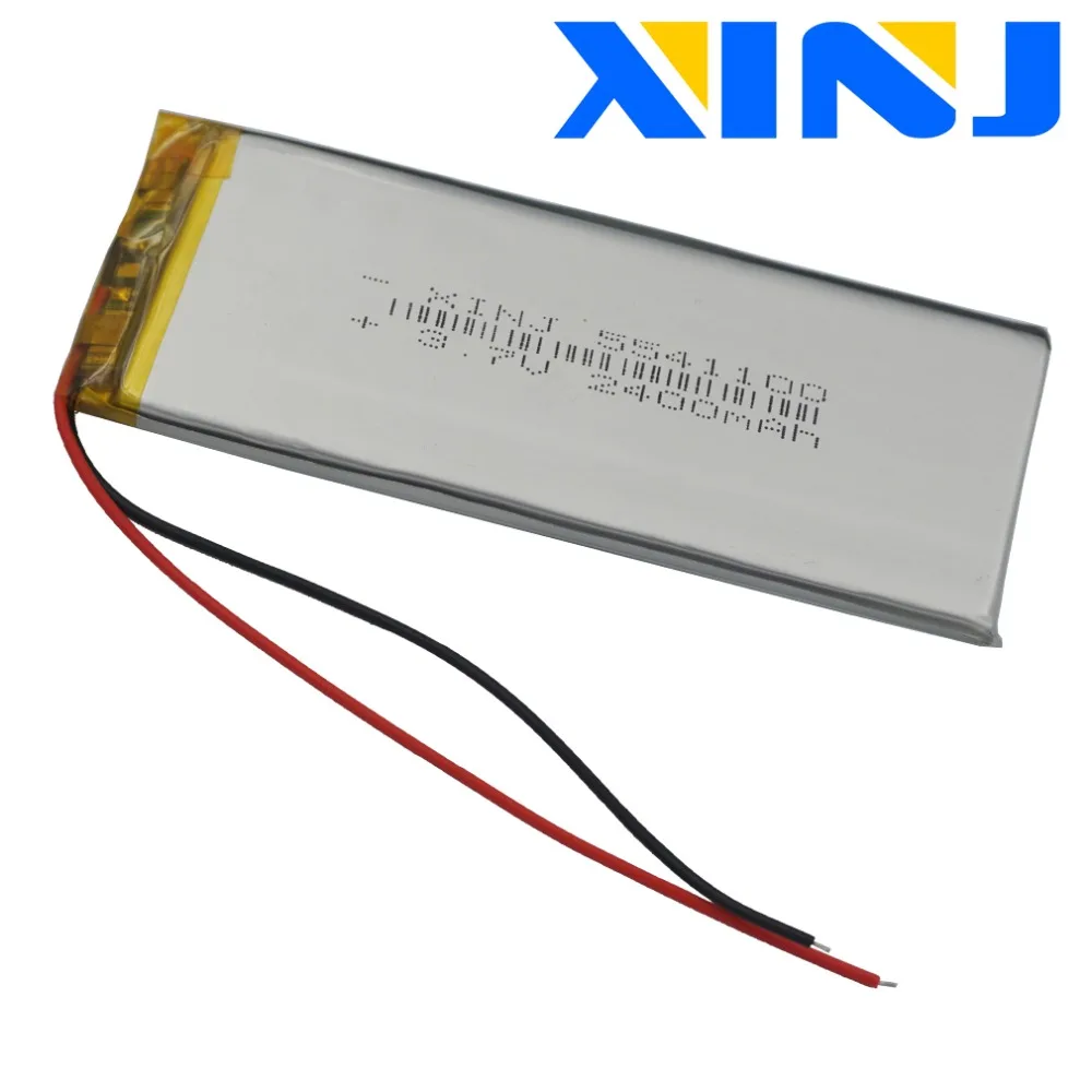 XINJ 3,7 V 2400mAh литий-полимерный аккумулятор 5541100 для gps портативный ТВ Видео плеер пластина планшет MID портативный dvd планшет PC psp