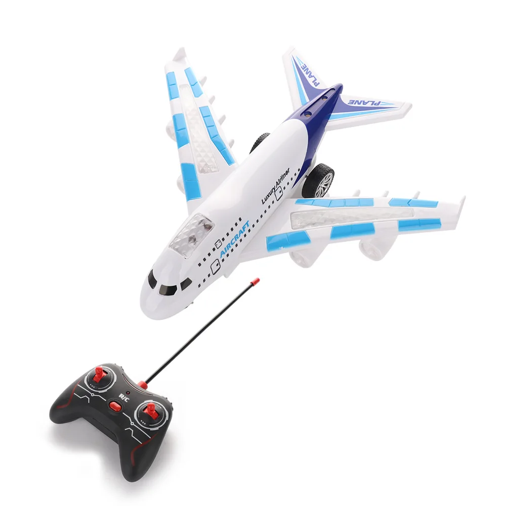 Remote Control Airbus Model Kids Airplane Toys Airbus Electric Remote Control Model Plane with Lights Sounds for Children