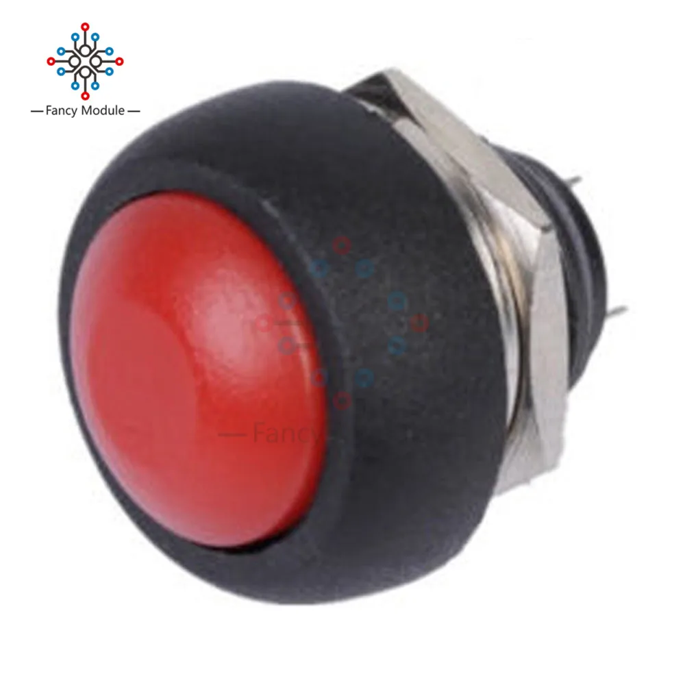 

5Pcs 12mm Waterproof Momentary ON/OFF Push Button Mini Round Switch Red