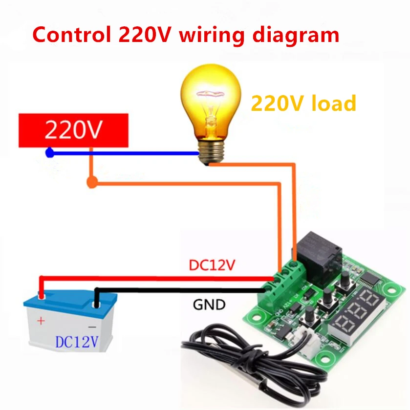 

XH-W1209 digital display temperature controller high precision temperature controller temperature control switch Mini temperatur