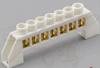 

6 * 9 bridge zero-row seven-hole copper terminals zero to row distribution box with copper terminal block housing 7
