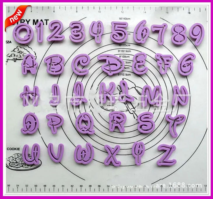 

36 pcs Mickey Mouse Font Alphabet Cookie Cutter Number Letter Cookie Cutter Set Cake Tool Decorating Fondant Mold Free Shipping
