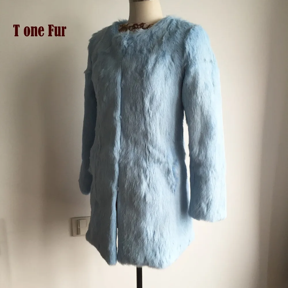 

Women Wholesale and Retail Full Pelt Real Rabbit Fur Coat Genuine Fur Overcoat Hot Outwear KSR96