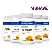 5 bottles Turmeric 40* 400mg capsules contains beneficial antioxidants