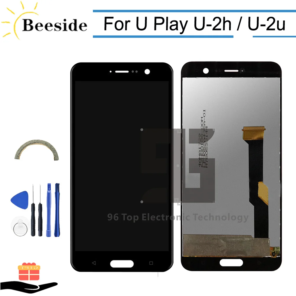 Продажа AA + качественный font b lcd b font 5,2 для htc U Play U 2h U 2u ЖК дисплей кодирующий преобразователь сенсорного экрана в сборе Замена с инструментами