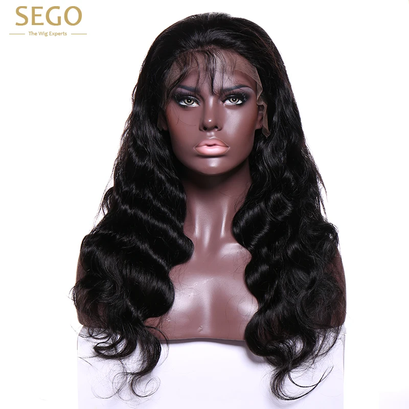 SEGO Pre Plucked 360 Lace Frontal Wig with Baby Hair Brazilian Body Wave 360 Circle Lace Wigs Human Hair Wigs for Black Women