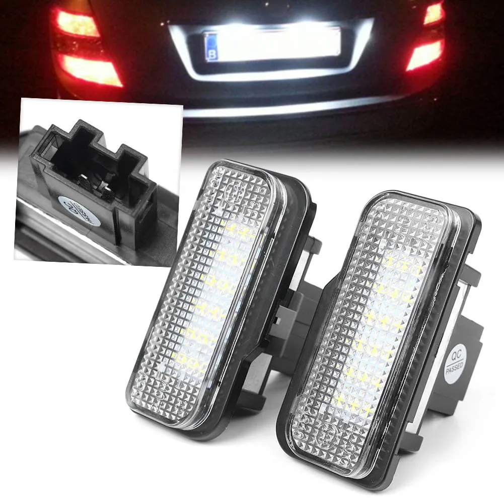 

For Mercedes-Benz C-Class W203 E-Class W211 S211 CLS-Class SLK-Class LED license Number Plate Light Lamp Lighting CE 2PCS