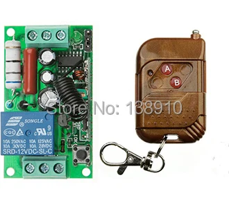 

relay smart home z-wave 315/433 MHZ with AC220V 1CH 10A RF Wireless Remote Control Switch System 1 X Transmitter + 1 X Receiver