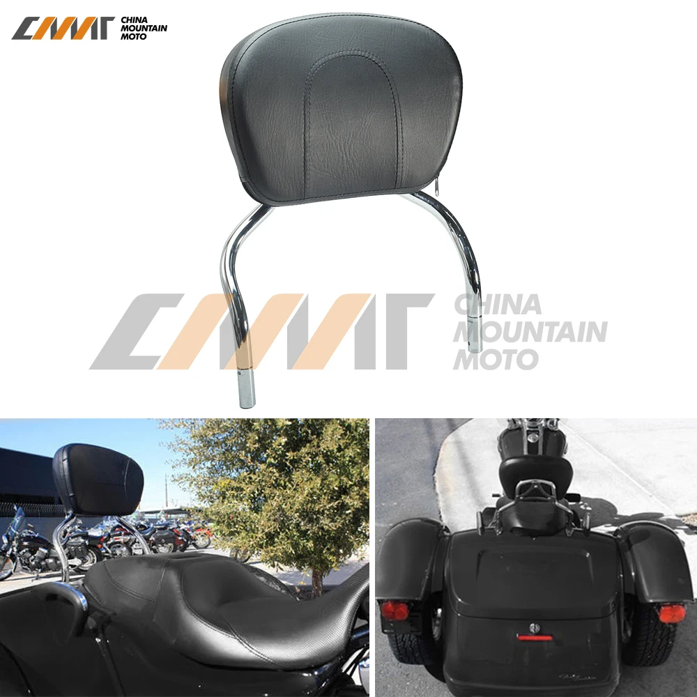 

Chrome Detachable SissyBar Pad & Backrest case for Harley FLRT Freewheeler 2015 2016 2017