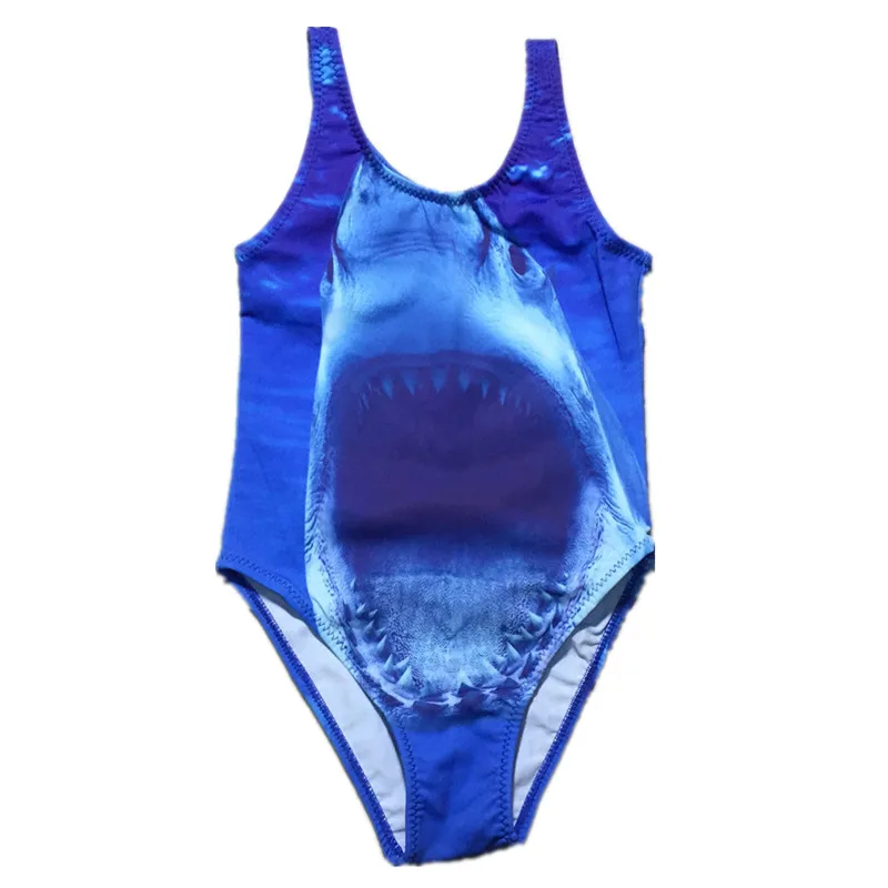 girls shark bathing suit