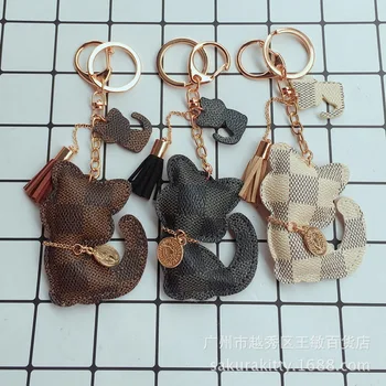 

by dhl 100pcs High Quality Cute PU Cat hanging drop Tassel Accessories Luxurious Charm Cute Bag Pendant for bag