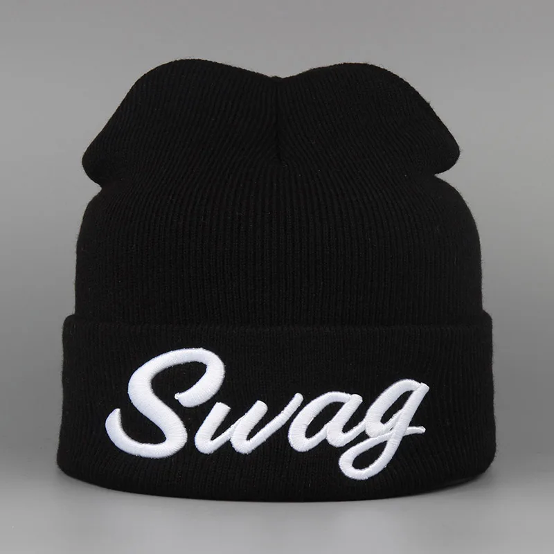 Модная вышивка Swag танцор Кепки Для женщин зимний капор Повседневное Марка Skullies