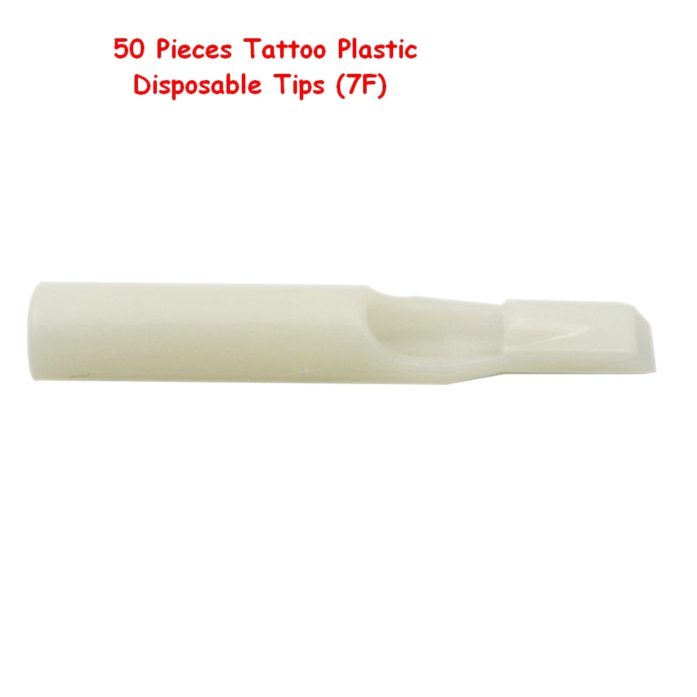 

Sterile White Disposable Tattoo Tips Needles Tube Flat 7F For Tattoo Body Art Supply Tattoo Tubes 50 pcs/lot