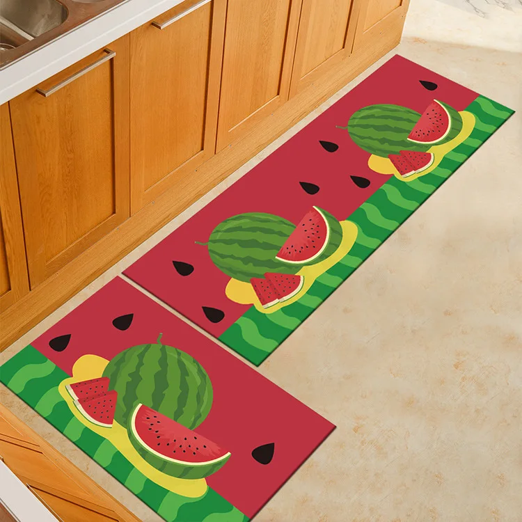 LOUTASI фланелевый летний коврик с рисунком Hello, мягкий ковер, кухонный коврик, Противоскользящий коврик для входной зоны, коврик для двери, для улицы - Цвет: Watermelon