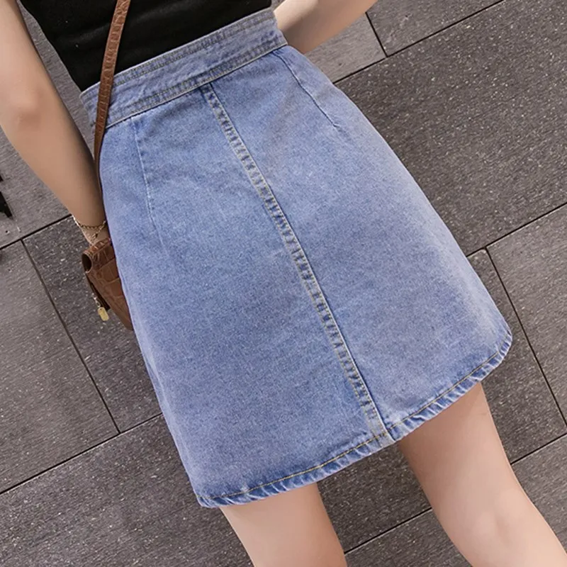 Blue Jean Skirt Style Saia Jeans|Skirts 