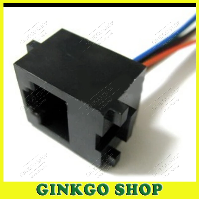20 قطعة/الوحدة 8 دبابيس محولات موصلات rj45 pcb تصاعد نوع الهاتف rj11 8p8c وحدات جاك مع كابل 641D-8P8C 150 ملليمتر طول