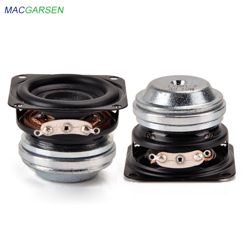 

2pcs 1.5inch Portable Speaker Unit 4 ohm 10W Full Range Speaker 40mm 16 Core DIY HIFI Music Sound Bar Rubber Side Loudspeaker