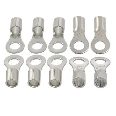 

10 Pcs 2.9mm Tube Hole Diameter Non Insulated Ring Terminals