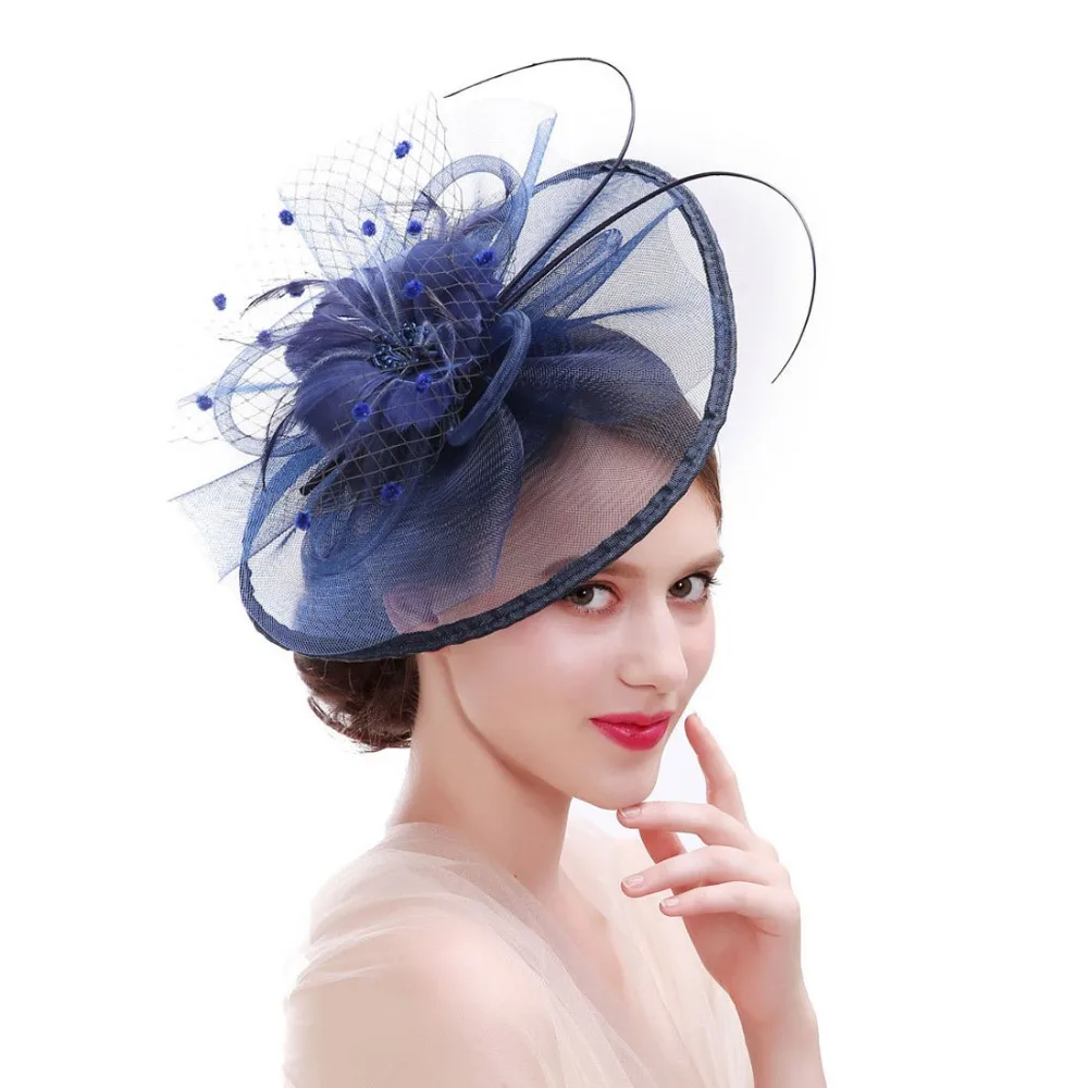 

ZYLLGF Fascinateur Mariage Pamelas De Boda Net Church Kentucky Derby Fascinator Chapeau Voilette Mariage FR5