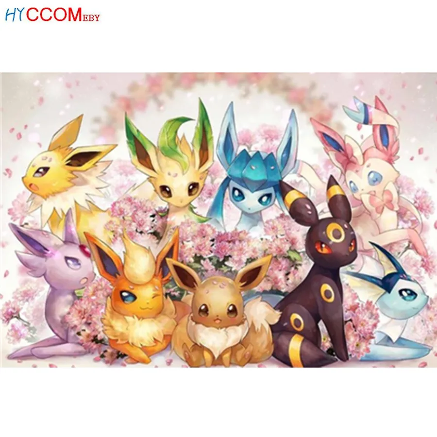 

Rhinestone painting pokemon crystal DIY Diamond painting Cartoon Pikachu Home Decor 3D cross stitch diamond embroidery pattern