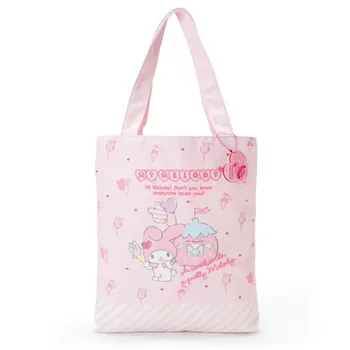 

IVYYE 1PCS Pink Melody Fashion Anime Canvas Shoulder Bags Casual Shopping Bag Cartoon Tote Handbag Travel Lady Girls New