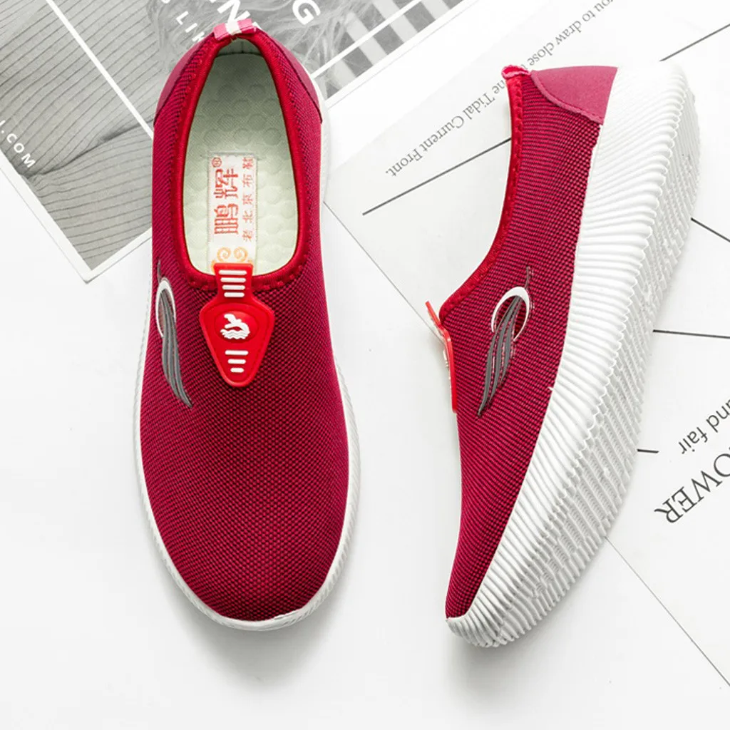 

Women's Summer Flat Non-Slip Casual Sport Walking Sneakers Soft Mesh Lazy Shoes light weight running shoes for zapatos mujer #3