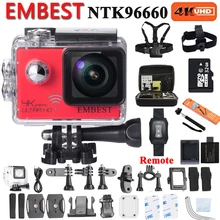 EMBEST 4K Wifi Action Camera With Night Vision Gyro Ultra HD 4K / 24fps 1080p@60fps 2.0inch 170D Waterproof DVR NTK96660